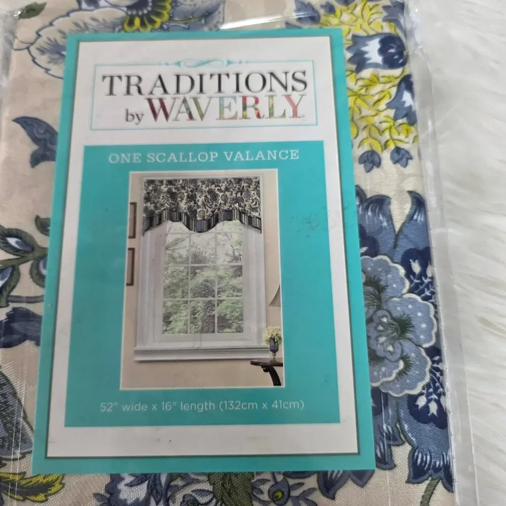Traditions by Waverly Navarra Floral Window Curtain Valance